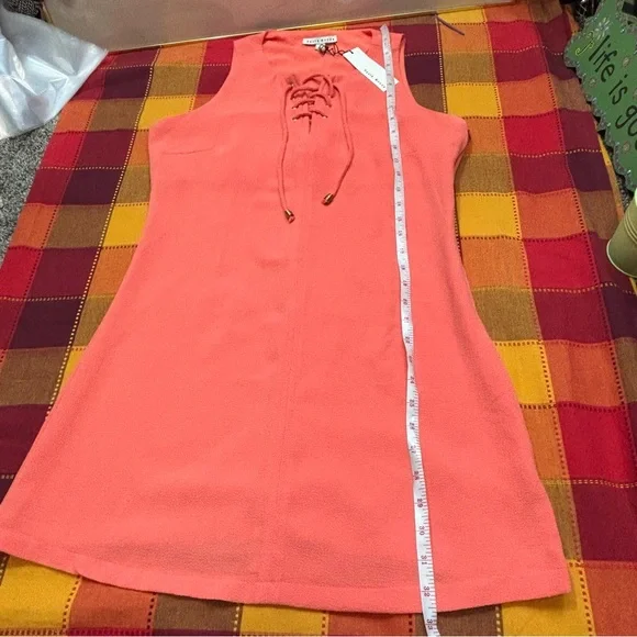 Coral Sleeveless Lace-Up dress - Picture 8 of 12
